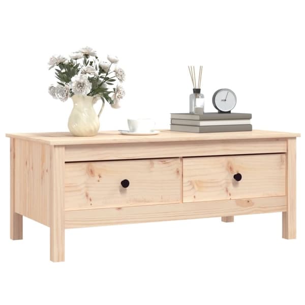 The Living Store Soffbord 100x50x40 cm massiv furu - Soffbord