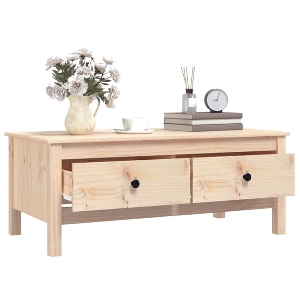 The Living Store Soffbord 100x50x40 cm massiv furu - Soffbord