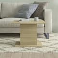 Miniatyrbillede 5 af 8: The Living Store sofabord 55,5x55,5x40 cm spånplade sonoma-eg -  Sofaborde