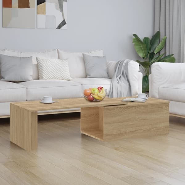 The Living Store Sohvapöytä Sonoma-tammi 150x50x35 cm tekninen puu - Kahvipöydät