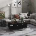 Miniatyrbillede 4 af 10: The Living Store sofabord 103,5x60x35 cm spånplade sort -  Sofaborde