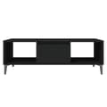 Miniatyrbillede 6 af 10: The Living Store sofabord 103,5x60x35 cm spånplade sort -  Sofaborde