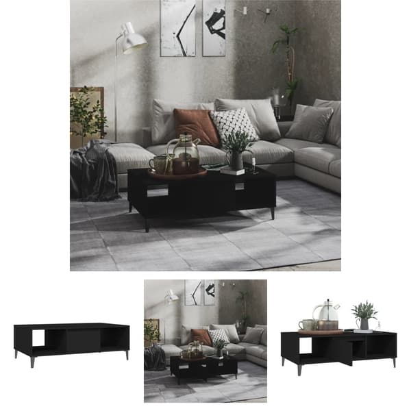 The Living Store sofabord 103,5x60x35 cm spånplade sort - Sofaborde