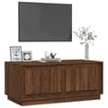 Miniatyrbillede 5 af 11: The Living Store sofabord 102x50x44 cm konstrueret træ brun egetræsfarve -  Sofaborde