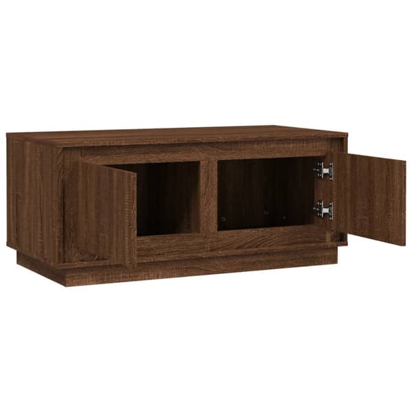 The Living Store sofabord 102x50x44 cm konstrueret træ brun egetræsfarve - Sofaborde