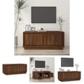 Miniatyrbillede 1 af 11: The Living Store sofabord 102x50x44 cm konstrueret træ brun egetræsfarve -  Sofaborde