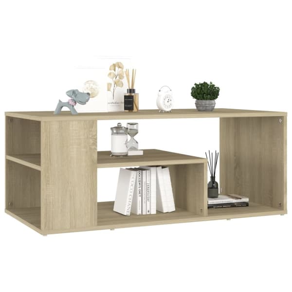 The Living Store sofabord 100x50x40 spånplade sonoma-eg -  Sofaborde
