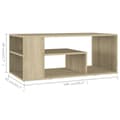 Miniatyrbillede 7 af 7: The Living Store sofabord 100x50x40 spånplade sonoma-eg -  Sofaborde