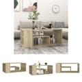 Miniatyrbillede 1 af 7: The Living Store sofabord 100x50x40 spånplade sonoma-eg -  Sofaborde