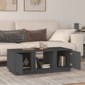 Pikkukuva 4 / 10: The Living Store Sohvapöytä harmaa 110x50x40 cm täysi mänty -  Kahvipöydät