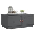Miniatyrbild 6 av 11: The Living Store Soffbord grå 80x50x35 cm massiv furu -  Soffbord
