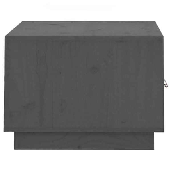 The Living Store Soffbord grå 80x50x35 cm massiv furu -  Soffbord