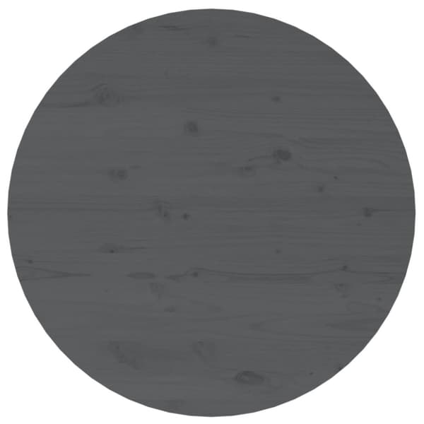 The Living Store sofabord Ø 55x45 cm massivt fyrretræ grå - Sofaborde