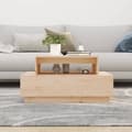 Miniatyrbillede 4 af 9: The Living Store sofabord 80x55x40,5 cm massivt fyrretræ -  Sofaborde