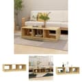 Miniatyrbillede 1 af 9: The Living Store sofabord 110x50x34 cm massivt fyrretræ -  Sofaborde
