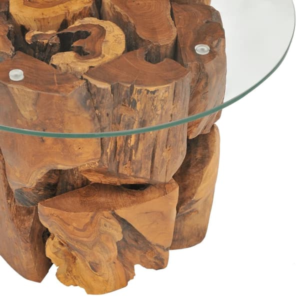 The Living Store Soffbord i massivt drivved 60 cm -  Soffbord