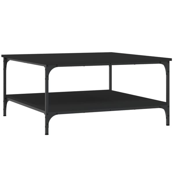 The Living Store Soffbord svart 80x80x40 cm konstruerat trä - Soffbord