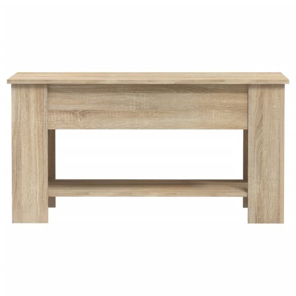 The Living Store sofabord 101x49x52 cm konstrueret træ sonoma-eg - Sofaborde