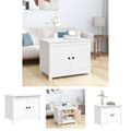 Miniatyrbillede 1 af 11: The Living Store sofabord 71x49x55 cm massivt fyrretræ hvid -  Sofaborde