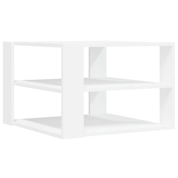 The Living Store Soffbord vit 59,5x59,5x40 cm konstruerat trä - Soffbord