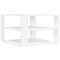 Miniatyrbild 3 av 10: The Living Store Soffbord vit 59,5x59,5x40 cm konstruerat trä -  Soffbord