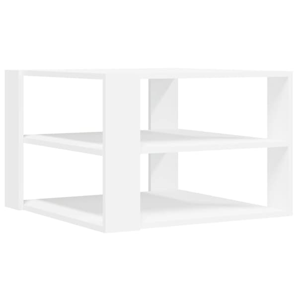 The Living Store Soffbord vit 59,5x59,5x40 cm konstruerat trä - Soffbord