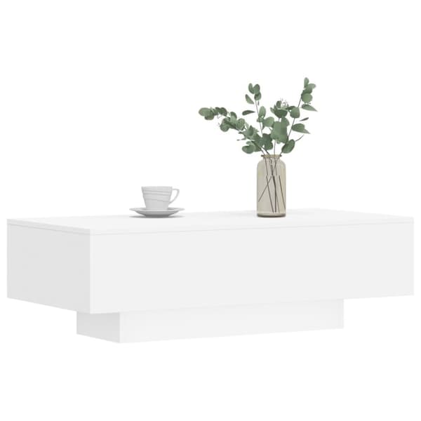The Living Store sofabord 100x49,5x31 cm konstrueret træ hvid -  Sofaborde