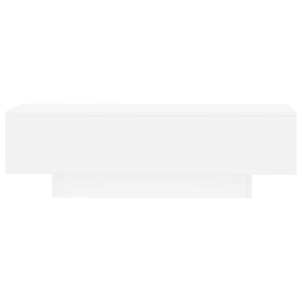The Living Store sofabord 100x49,5x31 cm konstrueret træ hvid -  Sofaborde