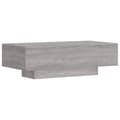 Miniatyrbillede 3 af 10: The Living Store sofabord 100x49,5x31 cm konstrueret træ grå sonoma-eg -  Sofaborde