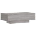 Miniatyrbillede 7 af 10: The Living Store sofabord 100x49,5x31 cm konstrueret træ grå sonoma-eg -  Sofaborde