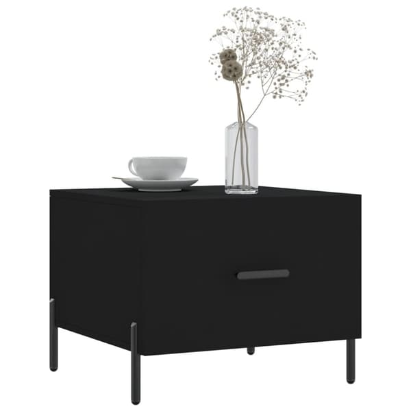 The Living Store Sohvapöytä musta 50x50x40 cm tekninen puu -  Kahvipöydät