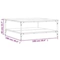 Miniatyrbillede 10 af 10: The Living Store sofabord 100x100x40 cm konstrueret træ sort -  Sofaborde