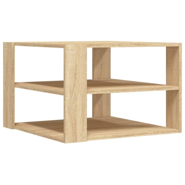 The Living Store Soffbord sonoma-ek 59,5x59,5x40 cm konstruerat trä - Soffbord
