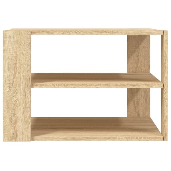 The Living Store Soffbord sonoma-ek 59,5x59,5x40 cm konstruerat trä - Soffbord