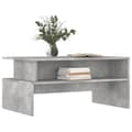 Miniatyrbillede 4 af 10: The Living Store sofabord 90x55x42,5 cm konstrueret træ betongrå -  Sofaborde