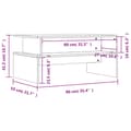 Miniatyrbillede 10 af 10: The Living Store sofabord 90x55x42,5 cm konstrueret træ betongrå -  Sofaborde