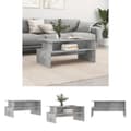 Miniatyrbillede 1 af 10: The Living Store sofabord 90x55x42,5 cm konstrueret træ betongrå -  Sofaborde
