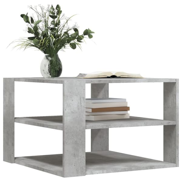 The Living Store Soffbord betonggrå 59,5x59,5x40 cm konstruerat trä - Soffbord