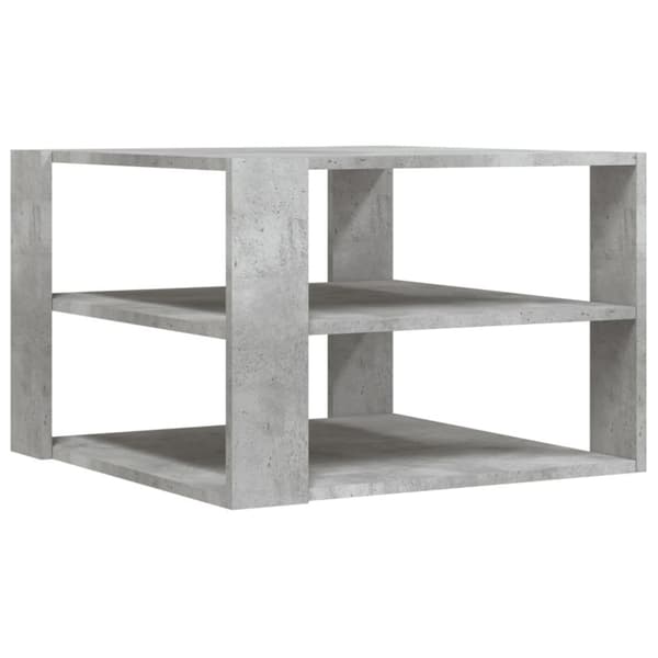 The Living Store Soffbord betonggrå 59,5x59,5x40 cm konstruerat trä - Soffbord