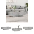 Miniatyrbillede 1 af 10: The Living Store sofabord 100x49,5x31 cm konstrueret træ betongrå -  Sofaborde