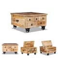 Miniatyrbillede 1 af 11: The Living Store sofabord 70x70x40 cm ru mangotræ -  Sofaborde