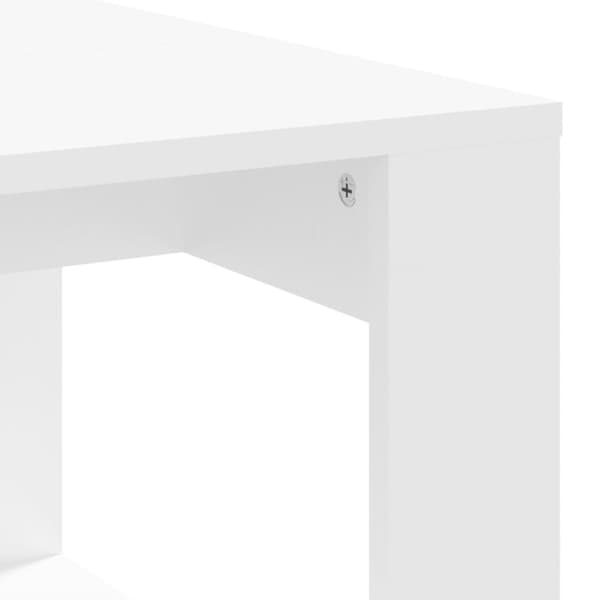 The Living Store Soffbord vit 102x50x35 cm konstruerat trä -  Soffbord