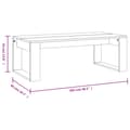 Miniatyrbild 10 av 10: The Living Store Soffbord vit 102x50x35 cm konstruerat trä -  Soffbord