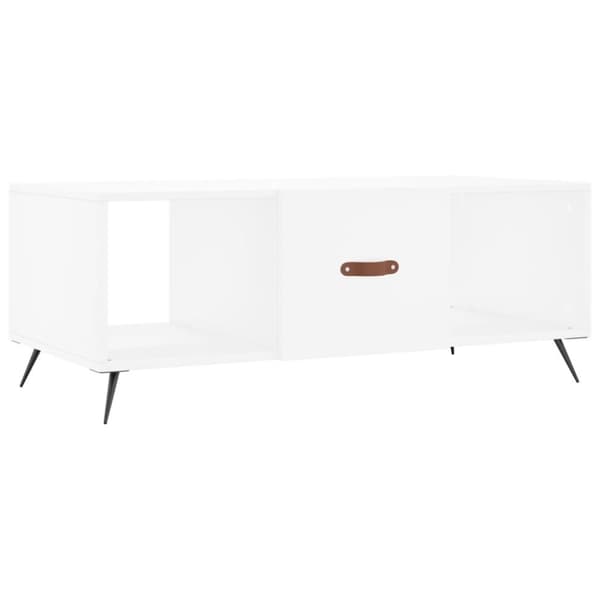 The Living Store Soffbord vit 102x50x40 cm konstruerat trä - Soffbord