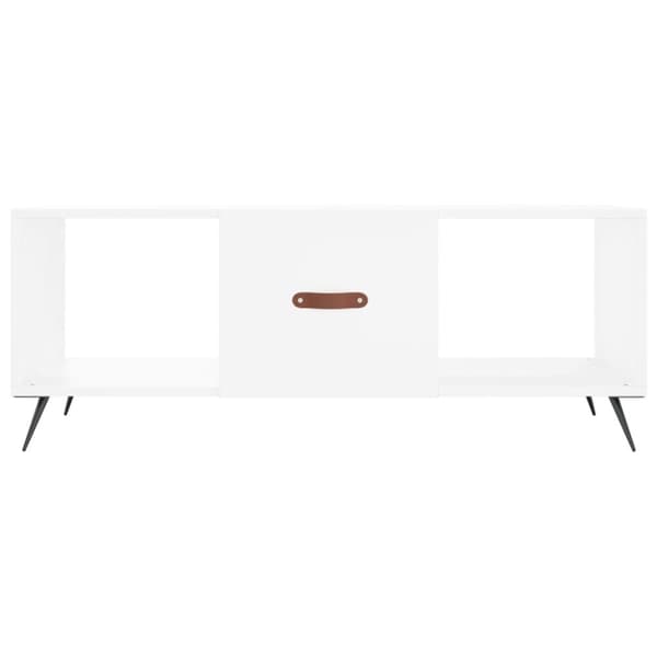 The Living Store Soffbord vit 102x50x40 cm konstruerat trä - Soffbord