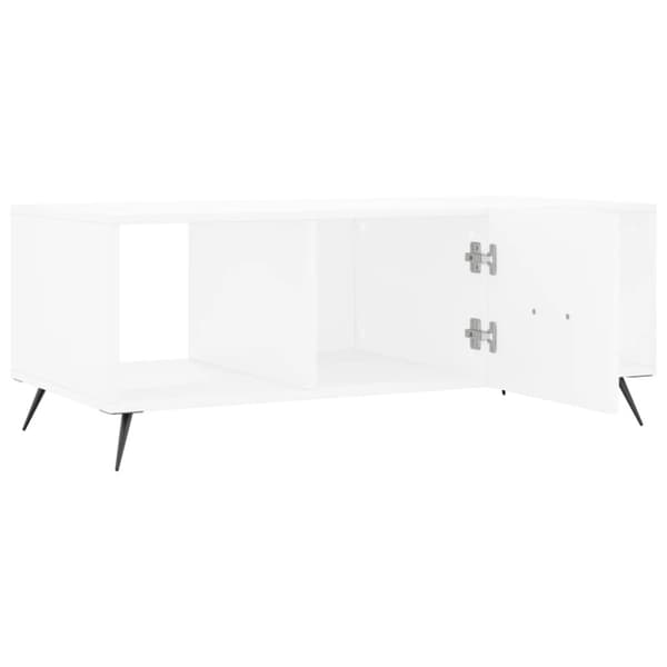 The Living Store Soffbord vit 102x50x40 cm konstruerat trä - Soffbord