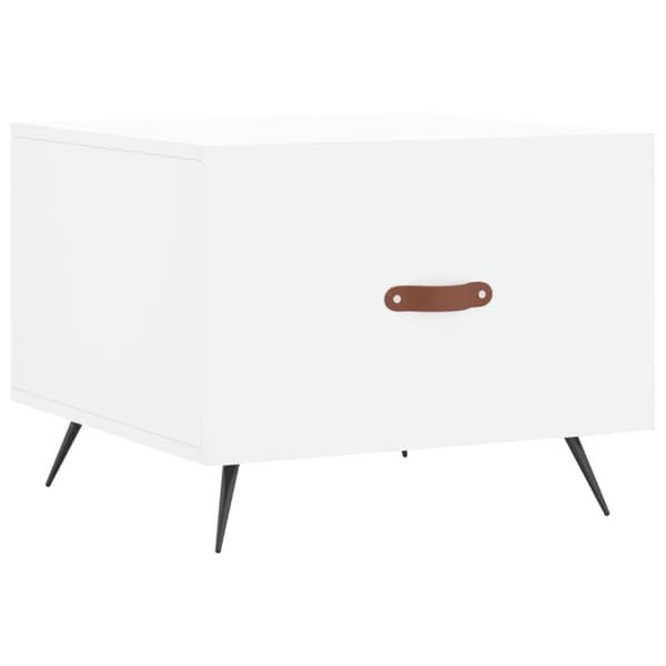 The Living Store sofabord 50x50x40 cm konstrueret træ hvid -  Sofaborde