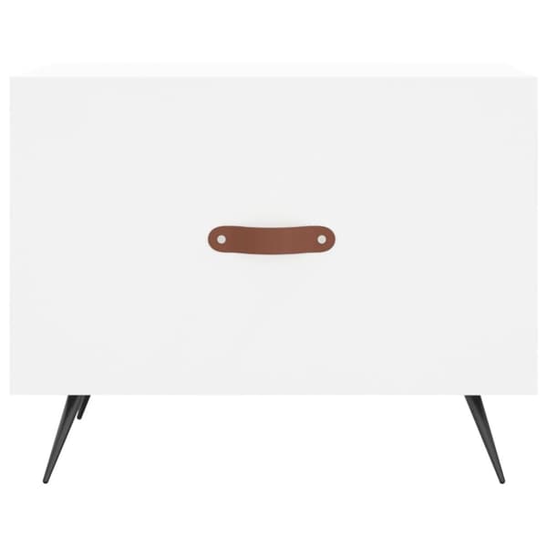 The Living Store sofabord 50x50x40 cm konstrueret træ hvid - Sofaborde