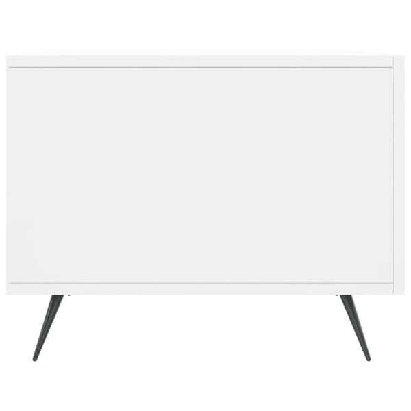 The Living Store sofabord 50x50x40 cm konstrueret træ hvid - Sofaborde
