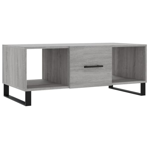 The Living Store sofabord 102x50x40 cm konstrueret træ grå sonoma-eg - Sofaborde